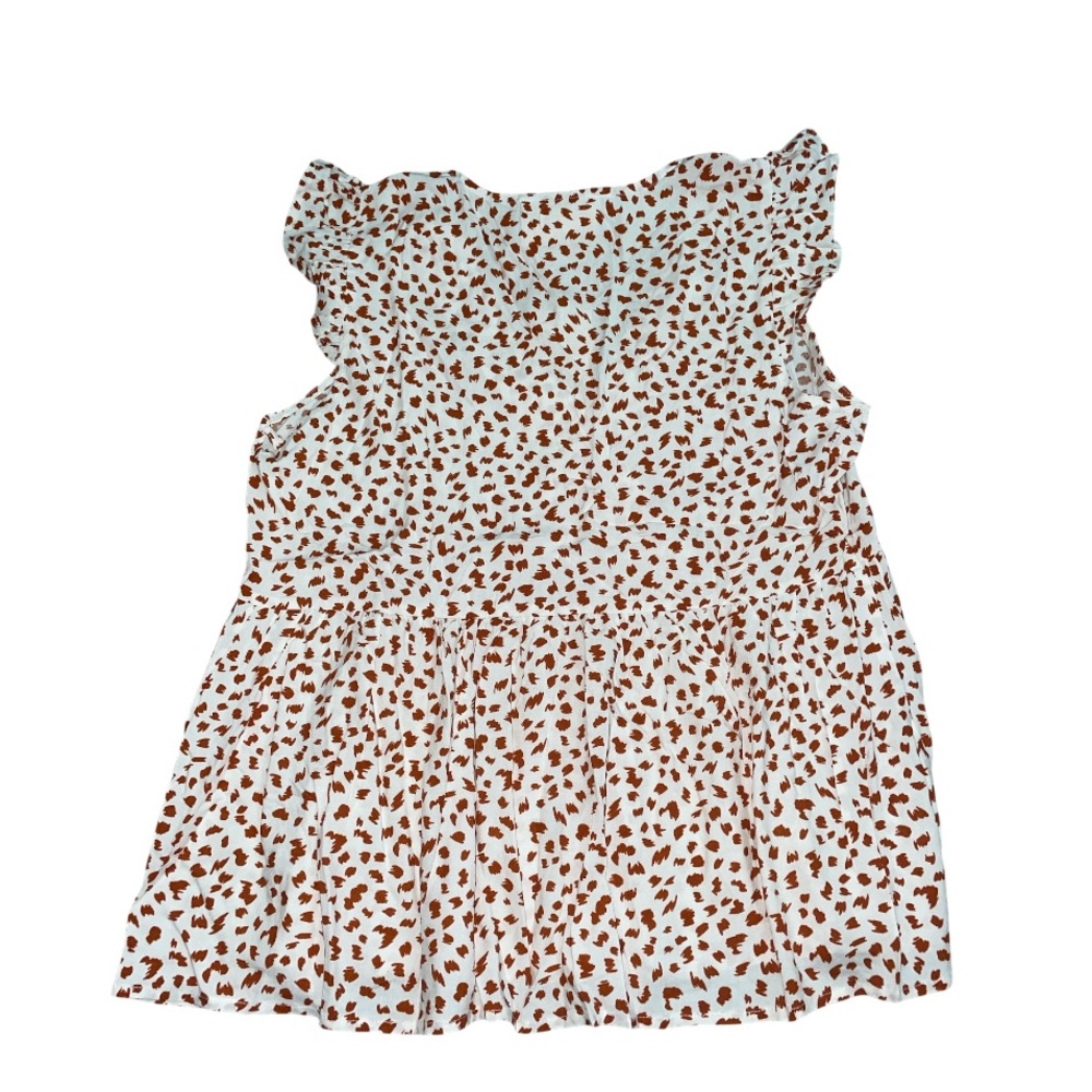 Savanna Jane Ruffle-Sleeve Animal-Style Print Top - Picture 4 of 4